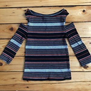 We the Free Cold Shoulder Striped Shirt